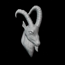 bode decoração escultura bas alívio cnc imprimível ovelha china zodíaco animal elemento joalheria arte natureza casa estátua capricórnio ram esculturas 3d print model - Mito3D