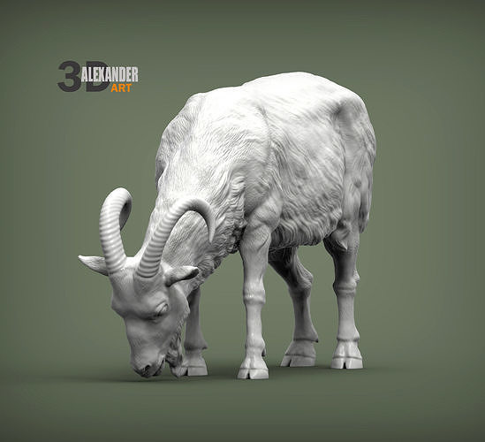 keçi yiyor doğa memeli hayvan Evcil Hayvan heykel heykelcik hatıra mevcut 3d Yazdır model şekil vermek Sanat heykeller Süt Çiftlik 3D print model - Mito3D