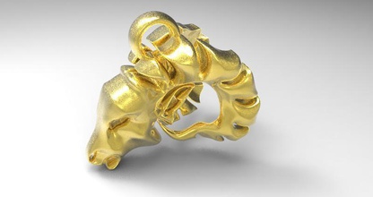 tête de chèvre bijoux la un trousseau clés animal pendentif d'autres 3d print model - Mito3D