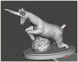macho cabrío un cuerno de cabra animal daniel la profecía alexander art las esculturas 3d print model - Mito3D