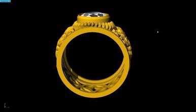 capra squillare animale scheggia gioielleria anelli 3d print model - Mito3D