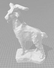 goat rock pedestal art highquality quality mountaingoat horns sculpture sculptures 3d print model - Mito3D