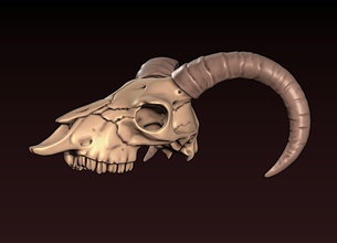goat skull art goat skull mountain mountain goat animal sheep mammal ram horns skeletal skeleton bone head 3d print jewelry printable pendants art sculptures