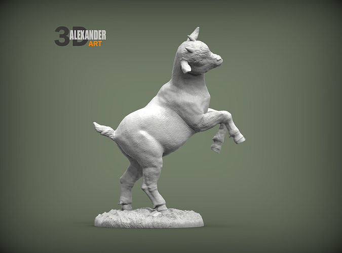 keçi arka bacaklar doğa memeli hayvan Evcil Hayvan heykel heykelcik hatıra mevcut 3d Yazdır model şekil vermek Sanat heykeller Süt Çiftlik 3D print model - Mito3D
