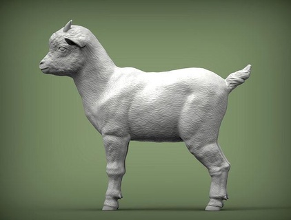 cabrito cabra naturaleza mamífero animal mascota escultura estatuilla recuerdo presente 3d impresión modelo esculpir Arte esculturas Leche granja 3d print model - Mito3D