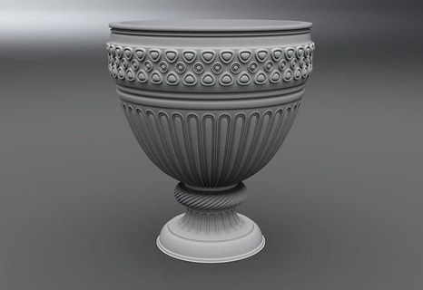 Kelch Vase Innere Tischplatte Dekor Marmor Blume Haushaltswaren Essen Zimmer Glaswaren Tasse Kunst mathematisch 3d print model - Mito3D