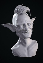 lutin créature buste réveillez kobold gnome fantaisie héroïque orc 3dprint impression art sculptures 3d print model - Mito3D