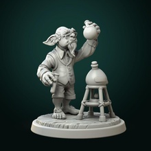 goblin alchemist pre-supported fantasy character game creature dnd 3dminiature 3dprinting wargames tabletopgames board ttrpg highdetail magical games toys 3d print model - Mito3D
