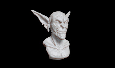 goblin bust games-toys miniature head monster games toys 3d print model - Mito3D