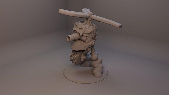 goblin chopper 40k ork dnd tabletop orc warhammer fantasy barrel helicopter aircraft scrap proxy roleplay rpg hobby diy 3d print model - Mito3D