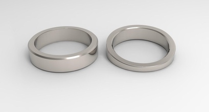Deus casal anel platina Casamento isolado amar coração ouro joalheria casamento negócio noiva dedo moda gravado argolas 3d print model - Mito3D
