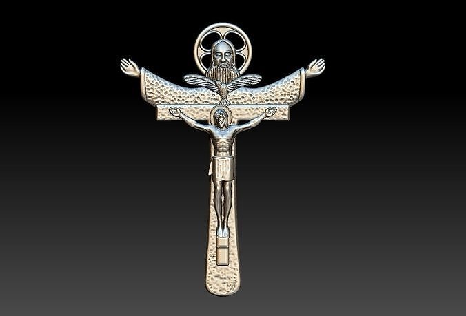 deus cruz cristo jesus crucificado ceu católico crucifixo mao religião sagrado religiou objeto símbolo jesu arte joalheria pingentes 3D print model - Mito3D