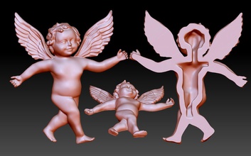 eros, dio gioielli amore eros statua mitoloji melek bebek di soccorso la collana 3d stampabile ciondoli 3d print model - Mito3D