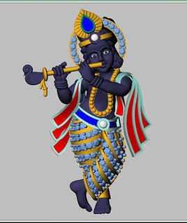 Dio krishna pendente statua arte gioielleria ciondoli 3d print model - Mito3D