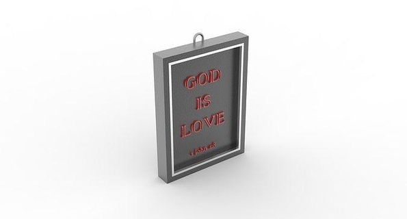god love wall photo frame photoframe business house design decoration facts sign jesus isolated 3d printable picture decor 3d print model - Mito3D