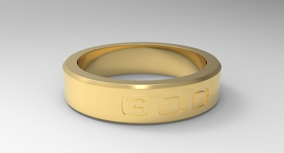 dio squillare oro dito lusso attrezzature design gioielleria stampabile nozze amore espressione moda anelli sterlina 3d print model - Mito3D