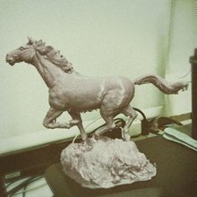 god speed art horse animal run good luck sculpture sculptures 3d print model - Mito3D
