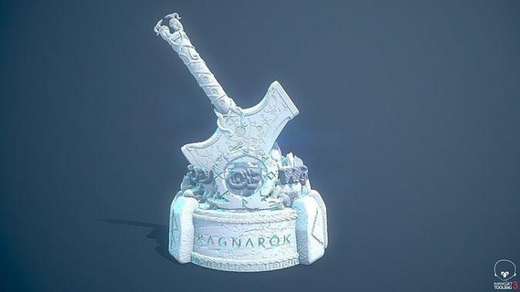 Krieg Ragnarok mjolnir ps4 Krieges Kratos Sony Kunst Skulpturen 3d print model - Mito3D
