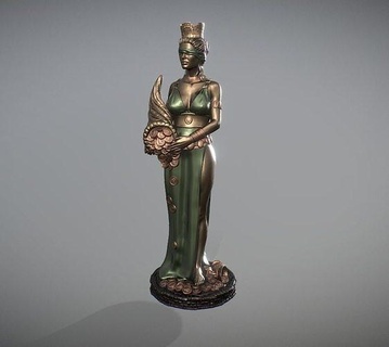 goddess fortune tyche greek statue figure sculpture art ancient sculptures 3d print model - Mito3D