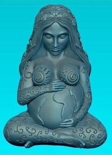 goddess gaia gay earth woman candle soap figurine girl mother art sculptures 3d print model - Mito3D