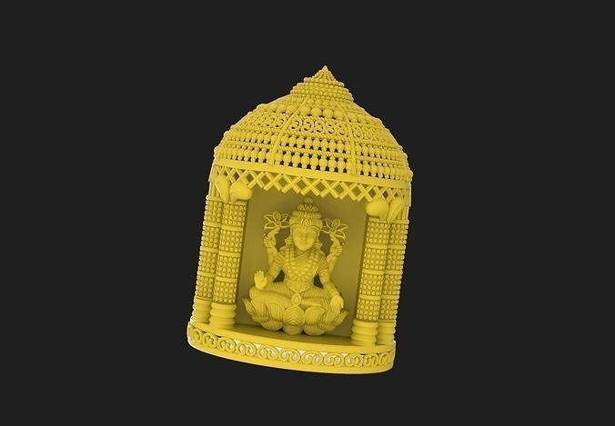 tanrıça Laxmi bas Rahatlama 3d Yazdır model gevşeklik gelgit gelin gevşek sarkık güney Bedava takı kolye 3D print model - Mito3D