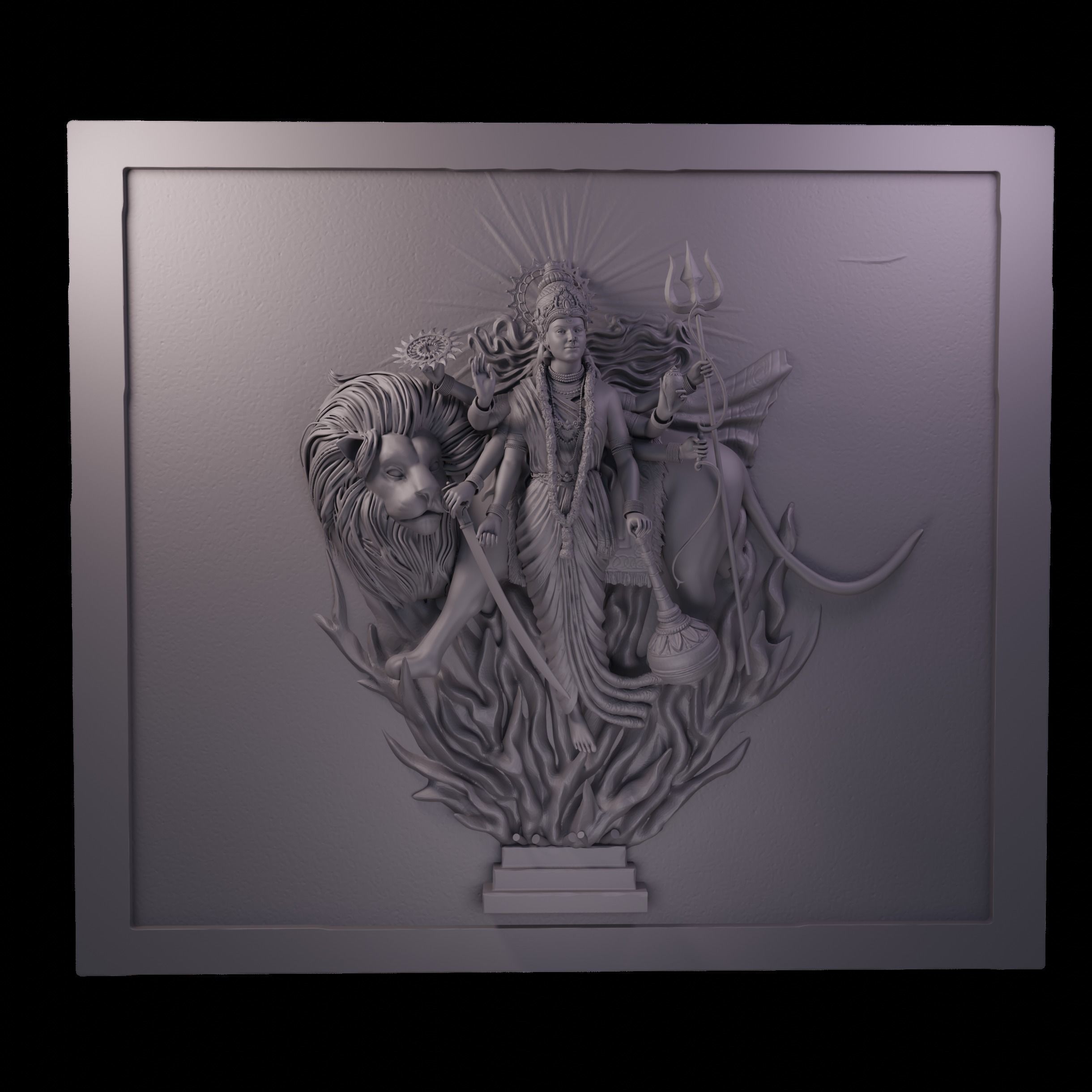 deusa Durga Durgadevi hindugod muralart escultura 3dprint arte esculturas 3D print model - Mito3D