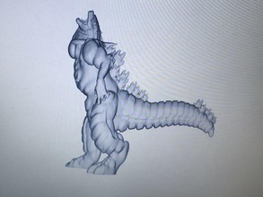 godzilla volant godzillavskingkong monstre dinosaure bête créature fantaisie fictif mode 3d print model - Mito3D