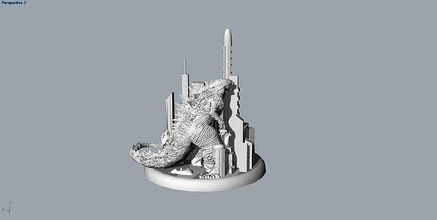 Godzilla jajaja liga leyendas papel impresión escultura juego juguetes imprimible juegos accesorios 3d print model - Mito3D