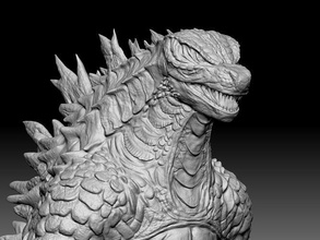 godzilla 3d impression 3dmodelling 3dprint sculpture dragon imprimable jeux jouets 3d print model - Mito3D