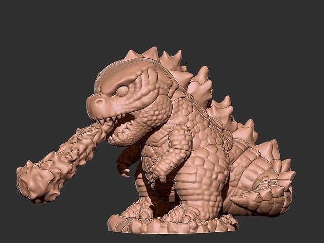 godzilla ligero accesorio lámpara rgb casa encendiendo 3D print model - Mito3D