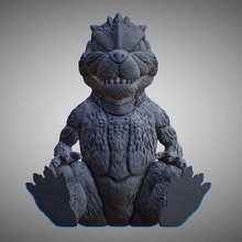 godzilla canavar kaiju 3dprint oyuncak oyunlar oyuncaklar 3d print model - Mito3D
