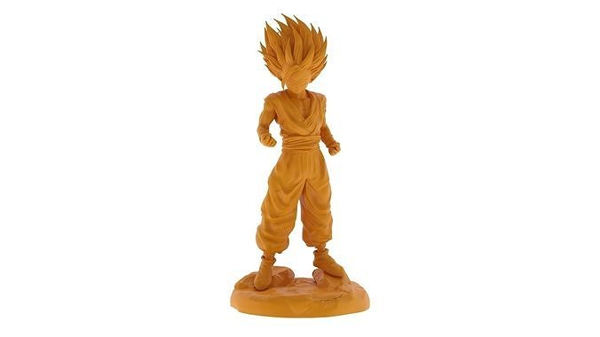 gohan saiyan 3d yazdır ejderha top karakter manga z heykel yazdırılabilir gerçekçi dekor model oğul goku maymun kral japonya baskı süper sanat heykeller 3D print model - Mito3D