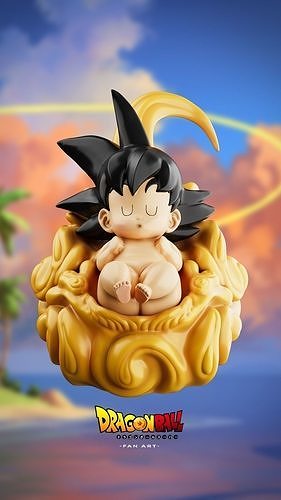 Goku bebê bebe esfera dragão vegeta arte Dragão bola manga jogos brinquedos super personagem broly arroz Dragonballz congelador célula dbz Roshi 3D print model - Mito3D