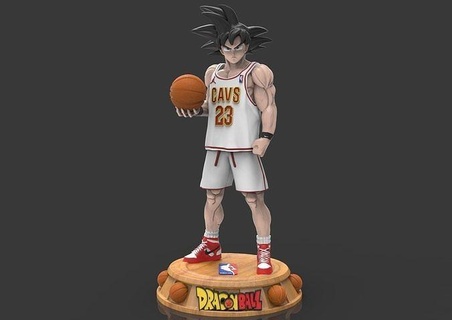 Goku basquetebol nba Cleveland cavaleiros açao figura cavernas Dragão bola personagem arte escultura homem miniaturas estatuetas jogos brinquedos esculturas 3d print model - Mito3D