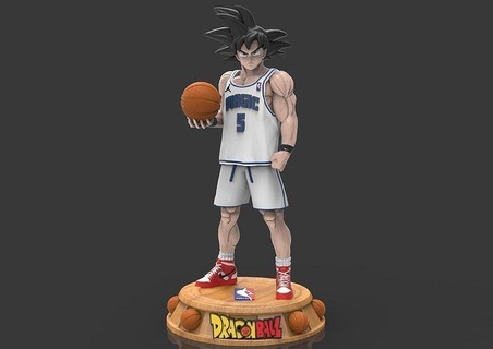 Goku basquetebol nba orlando Magia açao figura Dragão bola isolado tradicional escultura esculturas arte estátua Diversão decoração retro 3d print model - Mito3D
