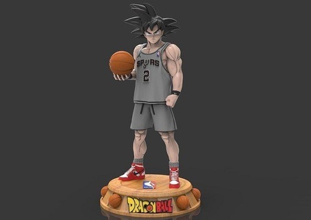 goku Basketbol nba san Antonio mahmuzlar aksiyon şekil Ejderha top karakter heykel Sanat oyuncaklar minyatürler oyunlar oyun figürinler heykeller 3d print model - Mito3D