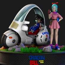 goku bulma dragon ball dbz db drachen anime 3d druckbar drucken 3dprint base motorrad gt spielzeuge spiele 3d print model - Mito3D