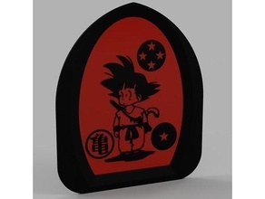 Goku Malerei Illustration Halloween retro Design Wissenschaft Achtung Zytoplasma Anime filme casa Schenkel Manga celular Haus Dekor 3d print model - Mito3D