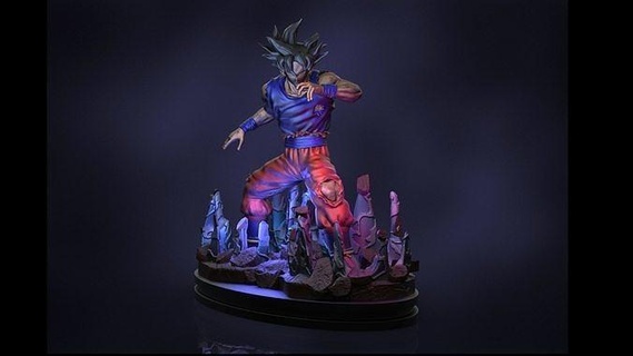 Goku canta ultra istinto dragonballsuper dragonballz ultrainstinto ultraistinto energia anime akira toriyama toei toeianimation jiren arte sculture 3d print model - Mito3D