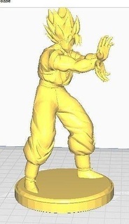 Goku ssj Kakaroto Sayajin Dragon Ball db dbz drucken Kunst Skulpturen 3d print model - Mito3D