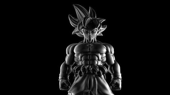 Goku ultra istinto Drago palla anime sfera drago arte carattere sculture 3d print model - Mito3D