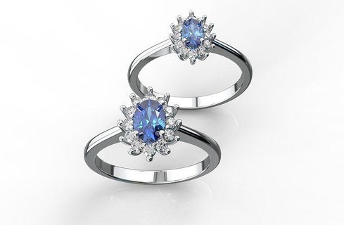 altın 16 takı düğün gümüş Diana elmas nişan mücevher yüzük yüzükler parlak lüks platin kolye moda tasarım 3d print model - Mito3D