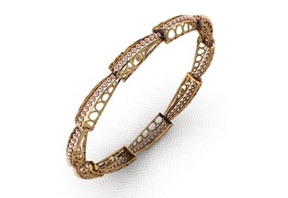 gold bangle 12 jewelry bangel bangels printable sterling print diamond ring wedding engagement jewel jewellery fashion beauty solitaire vintag apparel cad engagem bracelets 3d print model - Mito3D