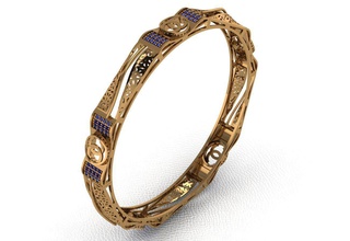or bracelet 15 bijoux argent sterling mode élégant bengals imprimable romance bijou diamant mariage gemme engagement goujat beauté brillant bague bracelets 3d print model - Mito3D