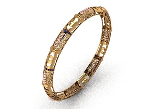 gold bangle 27 jewelry wedding gem engagement jewel jewellery printable diamond ring silver fashion beauty necklace cad engagem pendant apparel bracelets 3d print model - Mito3D