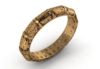 oro brazalete de 40 la joyería los brazaletes boda gem compromiso joya imprimible sterling cad anillo diamante moda y belleza las pulseras engagem zafiro 3d print model - Mito3D