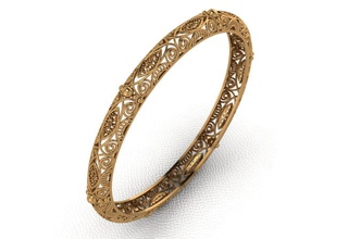 gold bangle 49 jewelry bangles wedding engagement jewel jewellery printable diamond ring fashion beauty cad engagem bracelets 3d print model - Mito3D