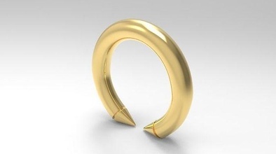 gold bracelet art design decoration modern sculpture abstract picture houseware image gallery wall mirror deco 3d print model - Mito3D