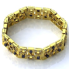 bracciale in oro bb 006 gioielli braccialetto 3d stampabile moda accessorio prototipazione carattere abbigliamento 3d print model - Mito3D