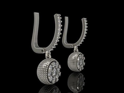 or cercle boucles d'oreilles 3d impression bijoux argent diamant imprimable gemme engagement mariage boucle d'oreille mode anneaux platine bague bijou brillant sterling beauté 3d print model - Mito3D